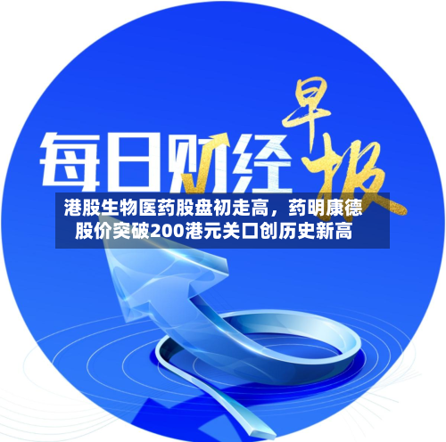 港股生物医药股盘初走高	，药明康德股价突破200港元关口创历史新高-第2张图片