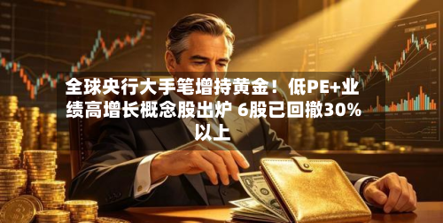 全球央行大手笔增持黄金！低PE+业绩高增长概念股出炉 6股已回撤30%以上