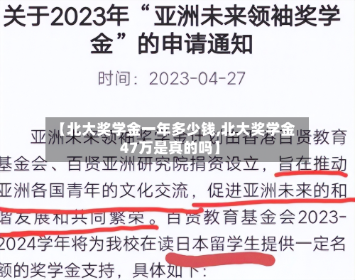 【北大奖学金一年多少钱,北大奖学金47万是真的吗】-第2张图片