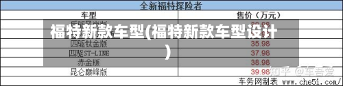 福特新款车型(福特新款车型设计)-第2张图片