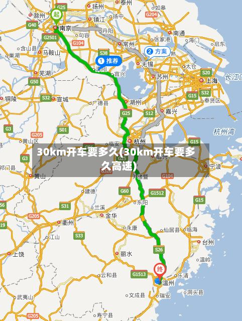 30km开车要多久(30km开车要多久高速)