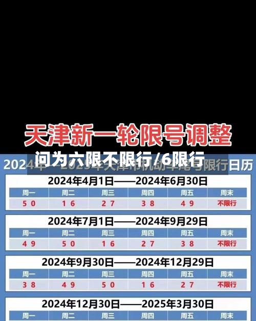 问为六限不限行/6限行