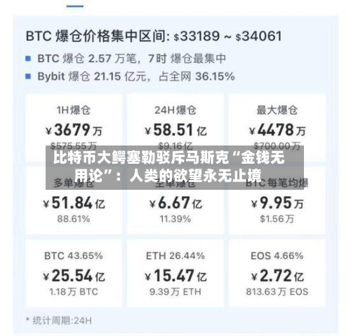比特币大鳄塞勒驳斥马斯克“金钱无用论	”：人类的欲望永无止境-第3张图片