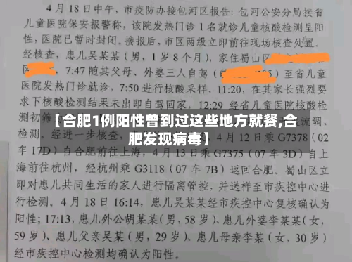【合肥1例阳性曾到过这些地方就餐,合肥发现病毒】-第3张图片