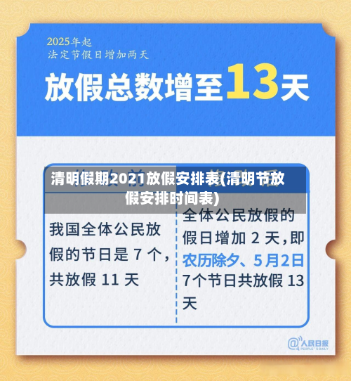 清明假期2021放假安排表(清明节放假安排时间表)