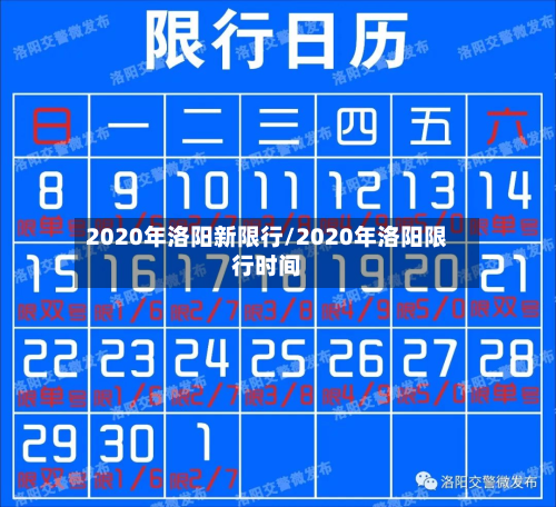 2020年洛阳新限行/2020年洛阳限行时间-第2张图片
