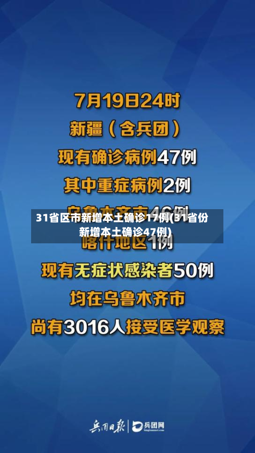31省区市新增本土确诊17例(31省份新增本土确诊47例)-第2张图片