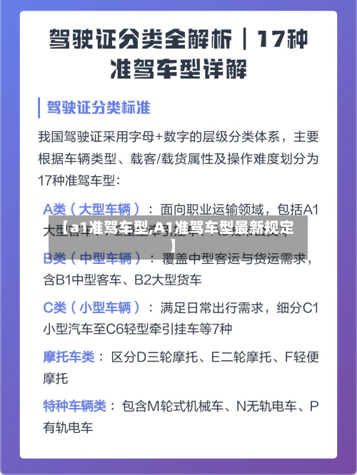 【a1准驾车型,A1准驾车型最新规定】-第2张图片