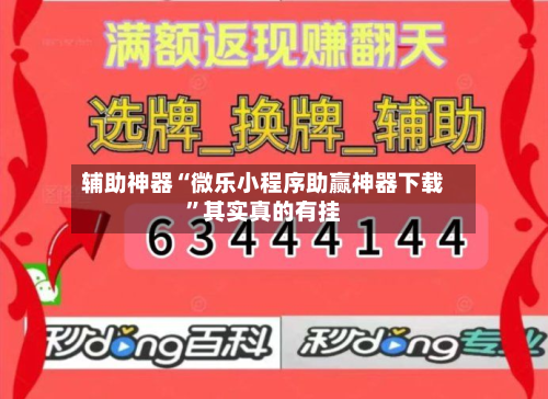辅助神器“微乐小程序助赢神器下载	”其实真的有挂-第2张图片