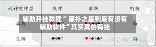 辅助开挂教程“ 德扑之星到底有没有辅助软件	”其实真的有挂-第2张图片