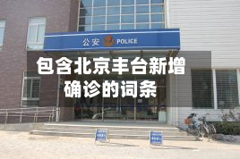 包含北京丰台新增确诊的词条-第3张图片