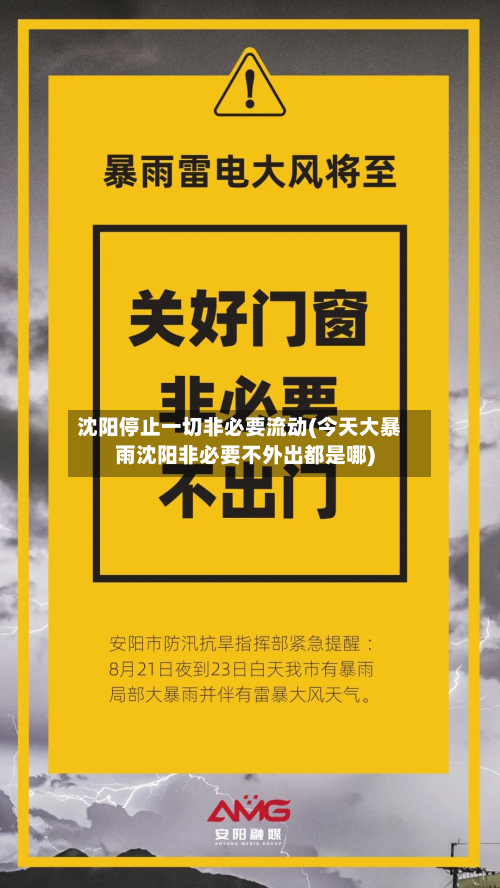 沈阳停止一切非必要流动(今天大暴雨沈阳非必要不外出都是哪)-第2张图片