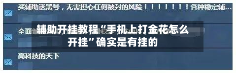 辅助开挂教程“手机上打金花怎么开挂”确实是有挂的-第2张图片