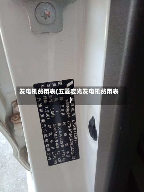 发电机费用表(五菱宏光发电机费用表)-第2张图片