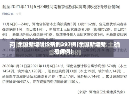 全国新增确诊病例397例(全国新增新冠病例)