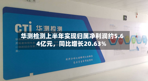 华测检测上半年实现归属净利润约5.64亿元，同比增长20.63%-第3张图片