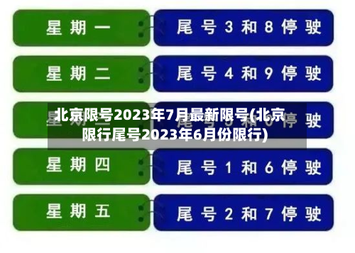 北京限号2023年7月最新限号(北京限行尾号2023年6月份限行)-第2张图片