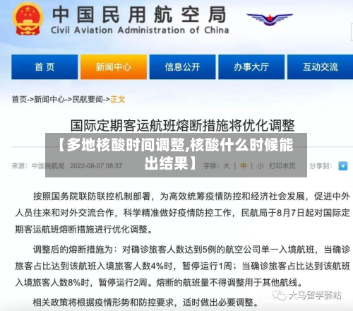 【多地核酸时间调整,核酸什么时候能出结果】-第3张图片