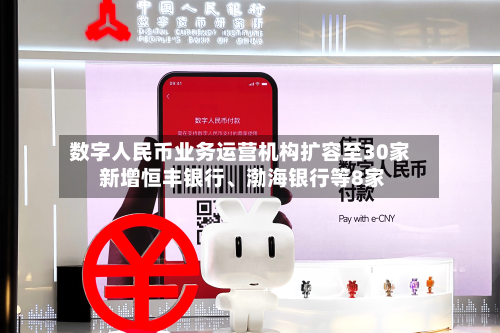 数字人民币业务运营机构扩容至30家 新增恒丰银行、渤海银行等8家