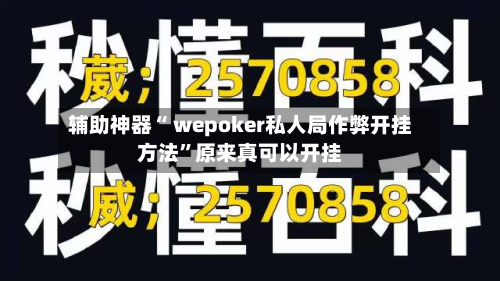 辅助神器“ wepoker私人局作弊开挂方法	”原来真可以开挂-第2张图片