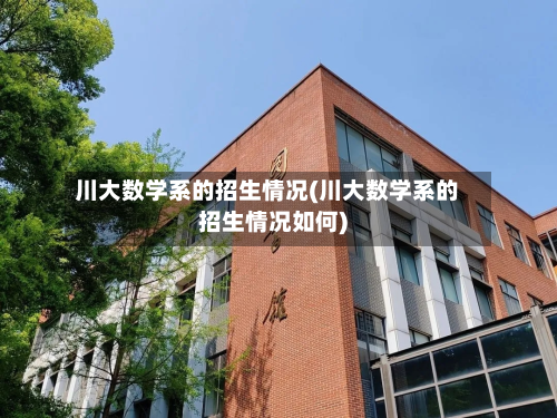 川大数学系的招生情况(川大数学系的招生情况如何)-第2张图片