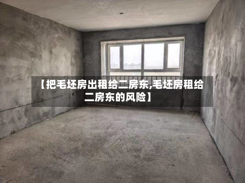 【把毛坯房出租给二房东,毛坯房租给二房东的风险】