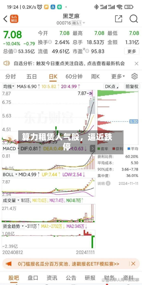 算力租赁人气股，逼近跌停-第2张图片