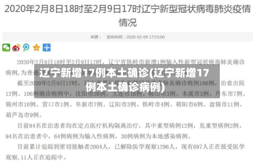 辽宁新增17例本土确诊(辽宁新增17例本土确诊病例)-第3张图片