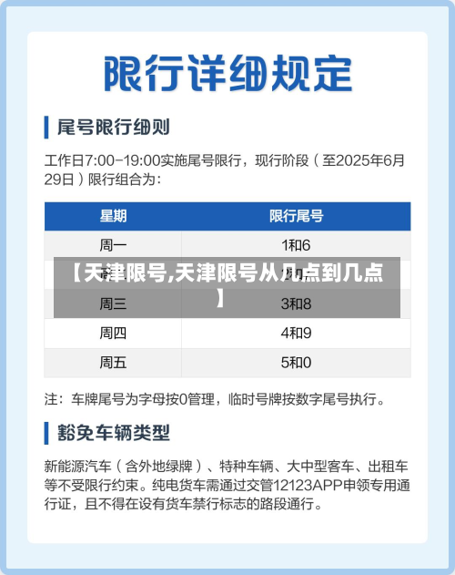 【天津限号,天津限号从几点到几点】-第2张图片