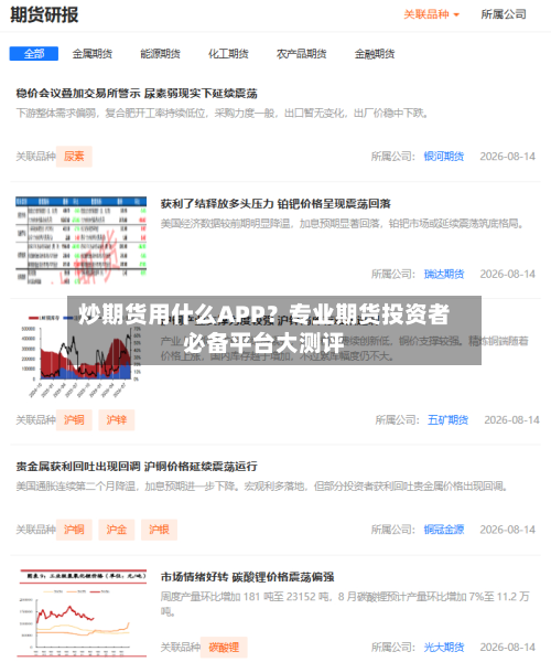 炒期货用什么APP？专业期货投资者必备平台大测评-第1张图片