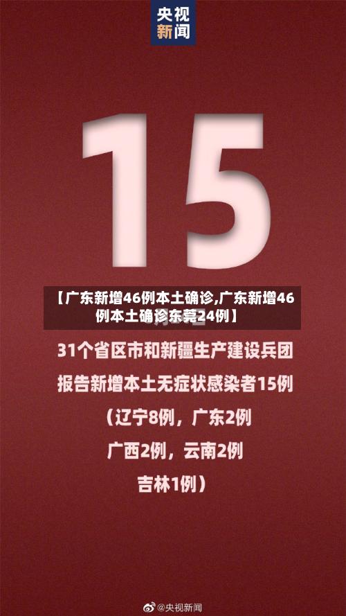 【广东新增46例本土确诊,广东新增46例本土确诊东莞24例】