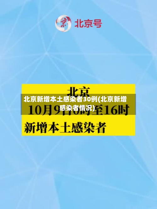 北京新增本土感染者30例(北京新增感染者情况)-第2张图片