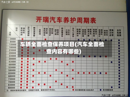车辆全面检查保养项目(汽车全面检查内容有哪些)