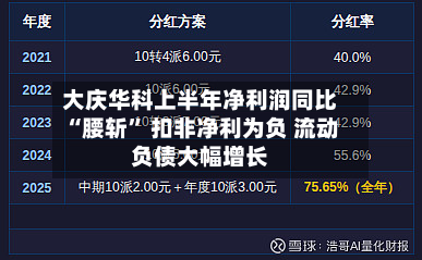 大庆华科上半年净利润同比“腰斩” 扣非净利为负 流动负债大幅增长-第3张图片