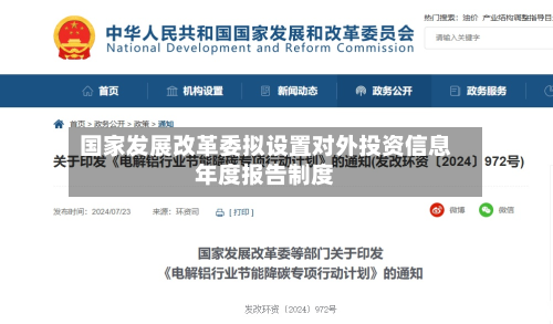 国家发展改革委拟设置对外投资信息年度报告制度-第3张图片