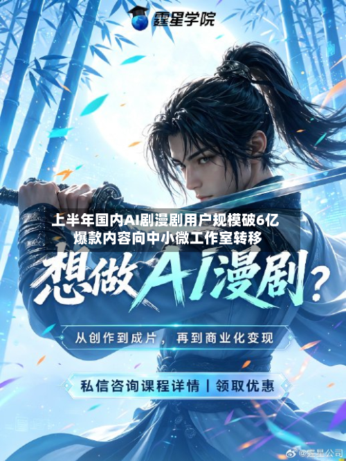 上半年国内AI剧漫剧用户规模破6亿 爆款内容向中小微工作室转移-第2张图片
