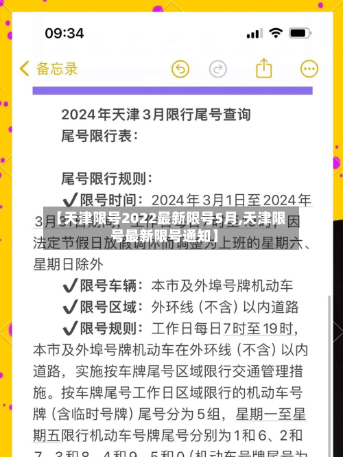 【天津限号2022最新限号5月,天津限号最新限号通知】-第3张图片