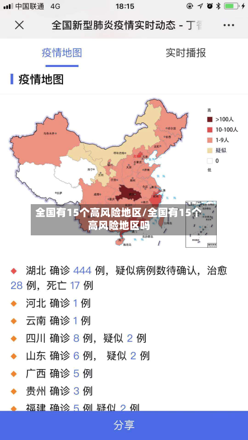 全国有15个高风险地区/全国有15个高风险地区吗