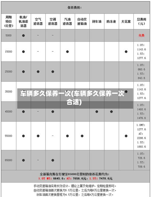 车辆多久保养一次(车辆多久保养一次合适)