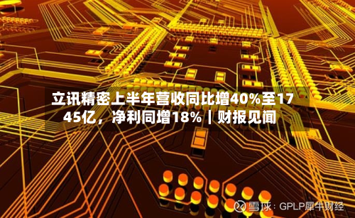 立讯精密上半年营收同比增40%至1745亿，净利同增18%｜财报见闻