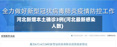 河北新增本土确诊3例(河北最新感染人数)