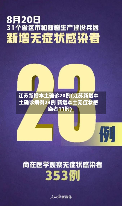 江苏新增本土确诊20例(江苏新增本土确诊病例23例 新增本土无症状感染者11例)
