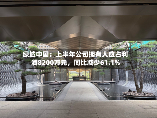 绿城中国：上半年公司拥有人应占利润8200万元，同比减少61.1%-第1张图片