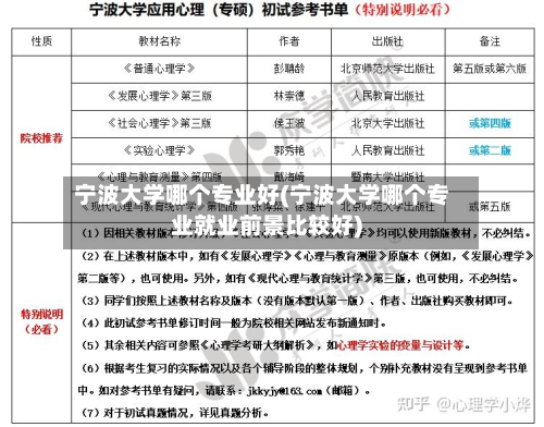 宁波大学哪个专业好(宁波大学哪个专业就业前景比较好)