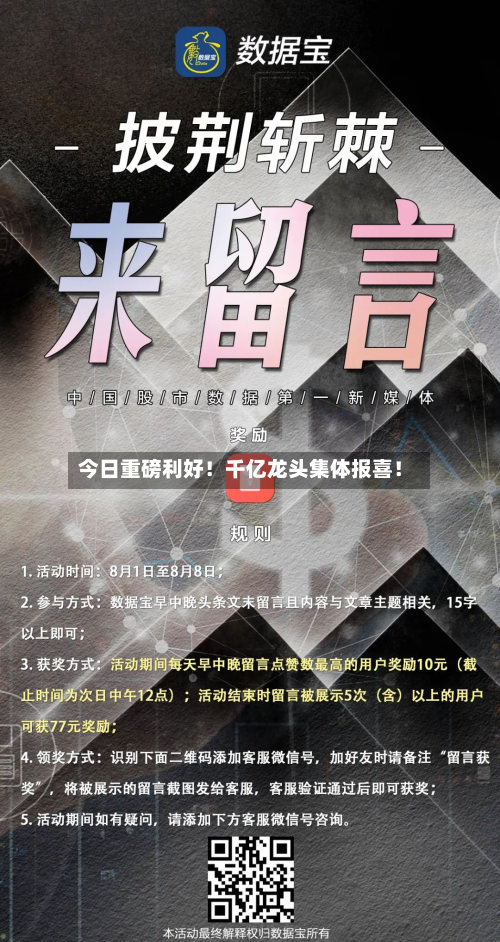 今日重磅利好！千亿龙头集体报喜！-第3张图片