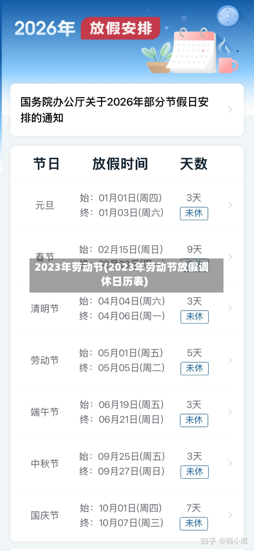 2023年劳动节(2023年劳动节放假调休日历表)-第3张图片
