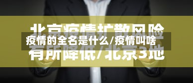 疫情的全名是什么/疫情叫啥-第2张图片