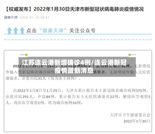 江苏连云港新增确诊4例/连云港新冠疫情最新消息