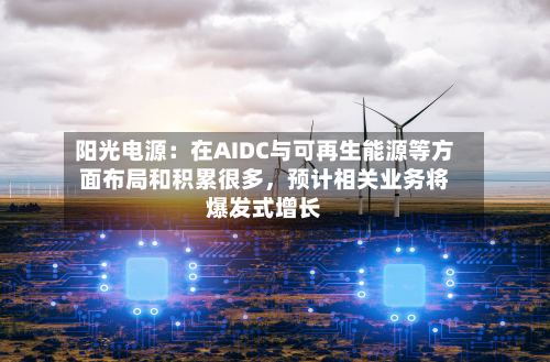 阳光电源：在AIDC与可再生能源等方面布局和积累很多，预计相关业务将爆发式增长