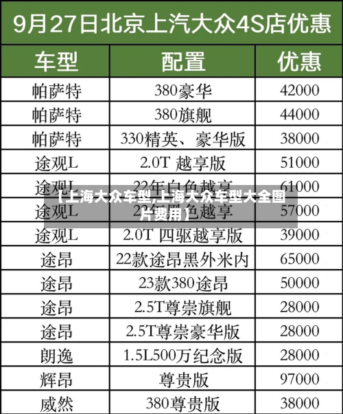 【上海大众车型,上海大众车型大全图片费用】-第2张图片